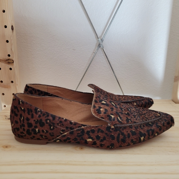 Madewell The Frances Skimmer Painted Leopard Calf Hair Flats 7.5 - Picture 5 of 11